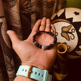 Pulsera De Pantera Con Piedra Volcánica