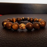 Gold sphere & tiger's eye coffe