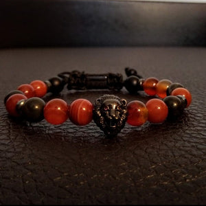 Lion ruthenium y obsidiana caoba